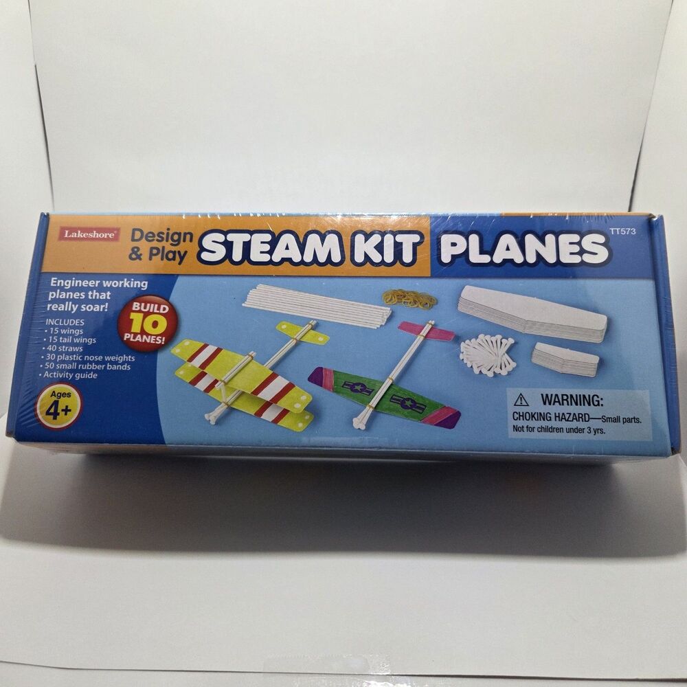 Lakeshore Design & Play Steam Kit Planes Build 10 Planes Factory Sealed